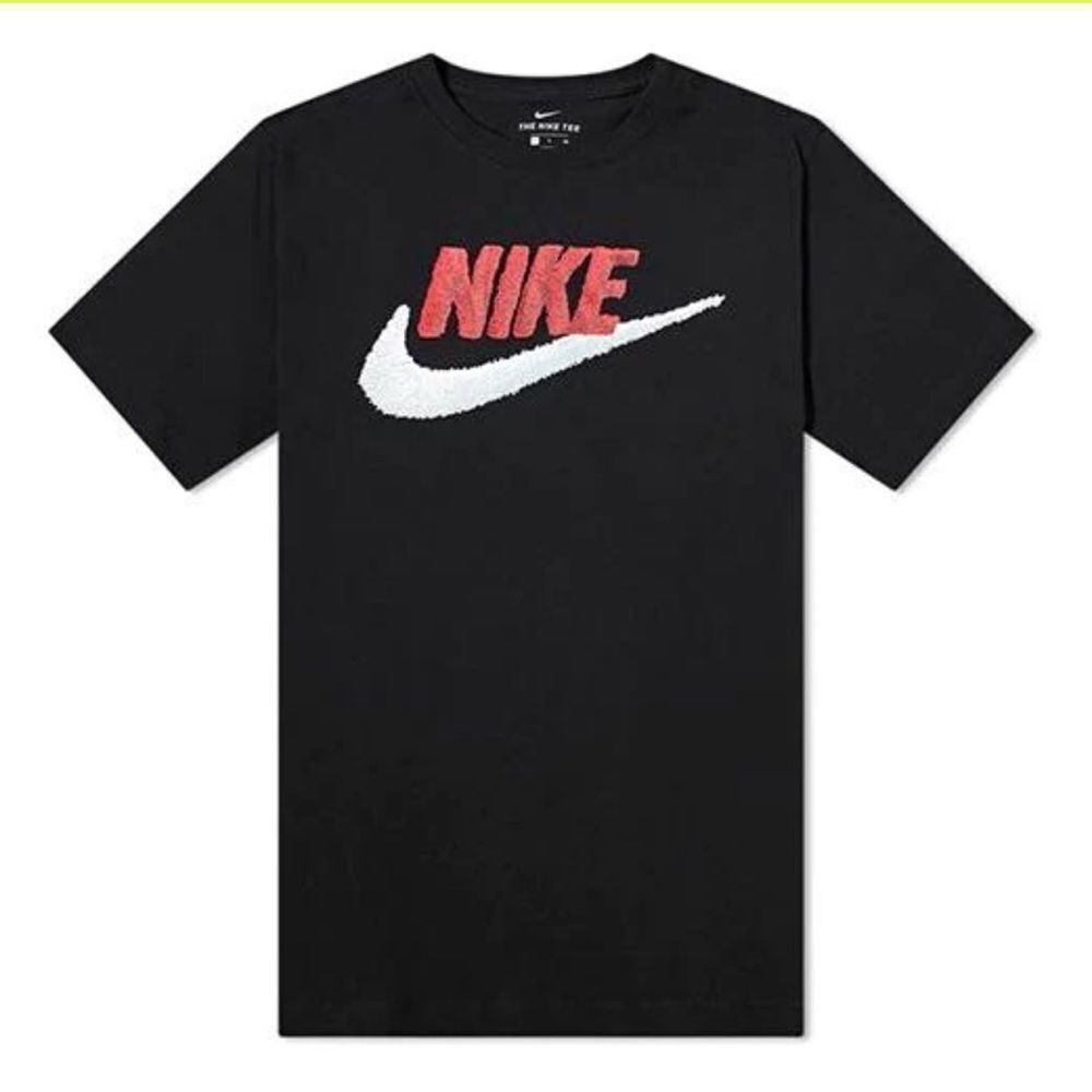Nike Futura Logo Round Neck Sports Short Sleeve Black M Nwt‎